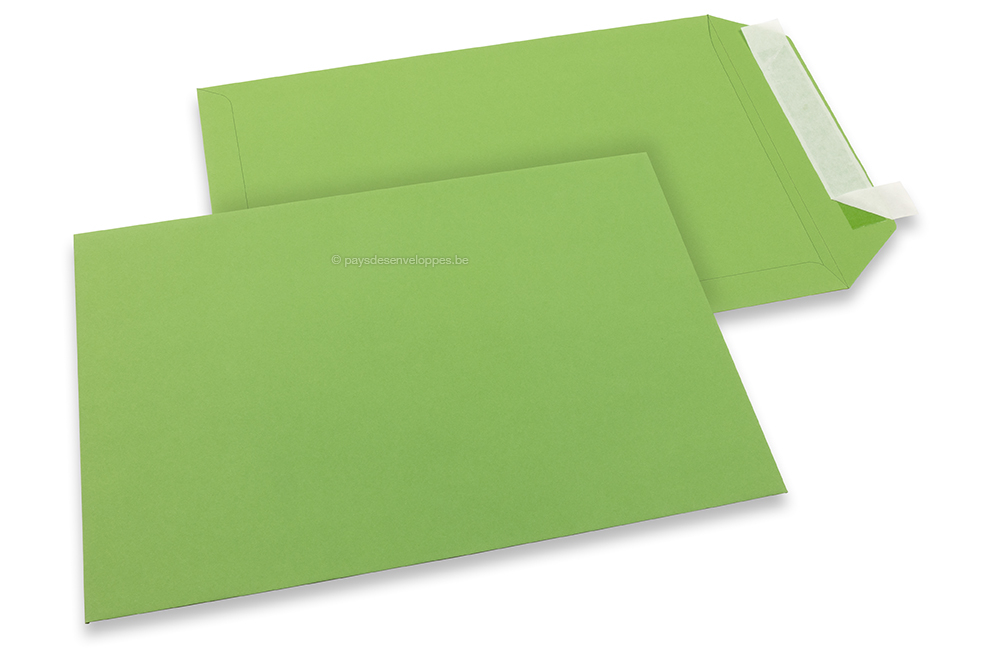 Enveloppes papier colorées - Vert pomme, 229 x 324 mm 
