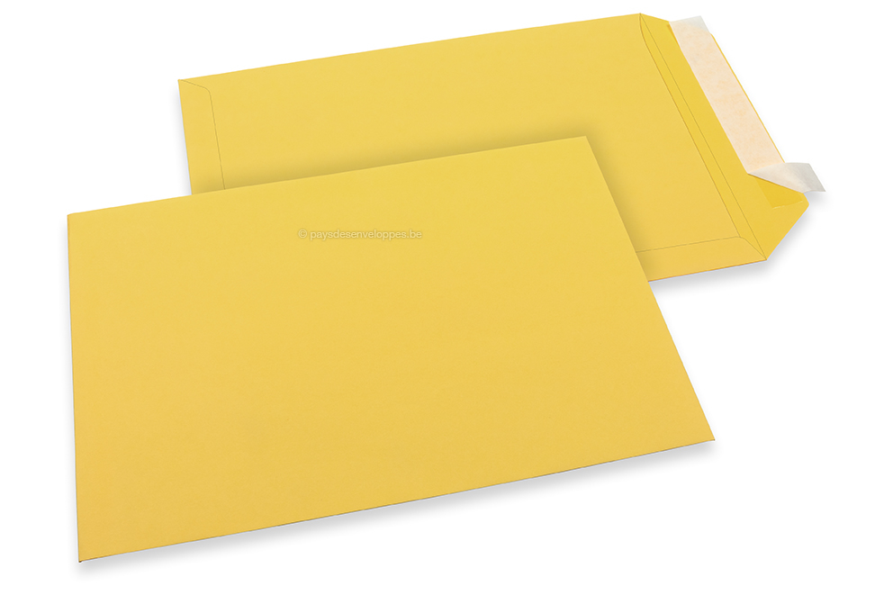 Enveloppes papier colorées - Jaune bouton d'or, 229 x 324 mm