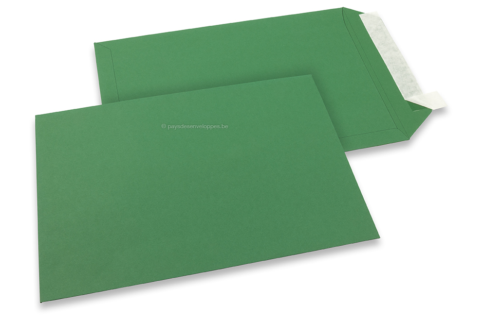 Enveloppes papier colorées Hello - Vert foncé, 229 x 324 mm
