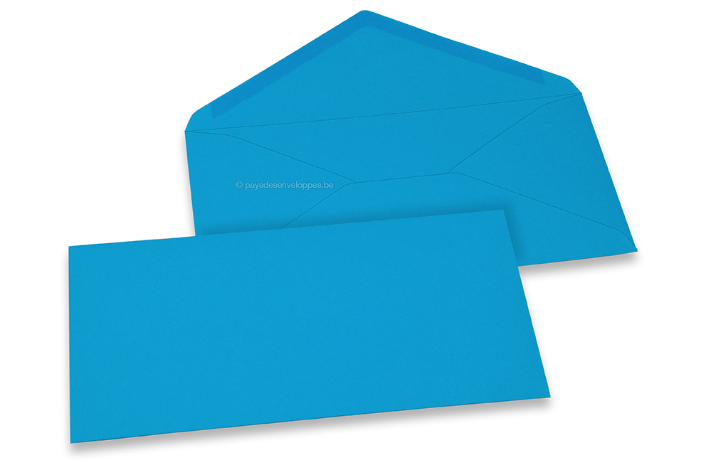 Enveloppes colorées pour cartes de voeux - bleu océan, 110 x 220 mm
