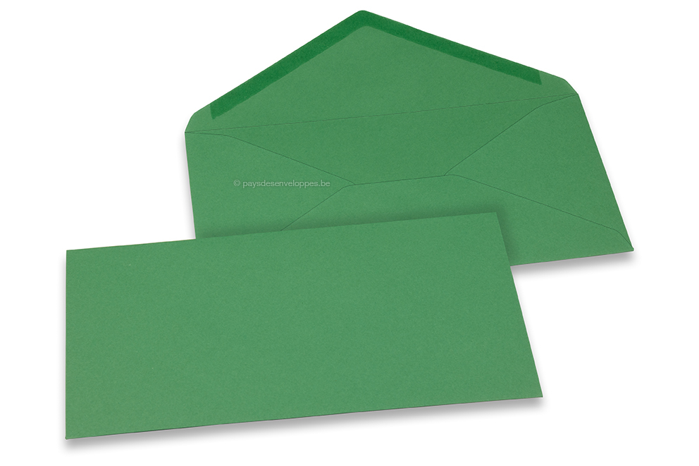 Enveloppes colorées pour cartes de voeux - vert foncé, 110 x 220 mm