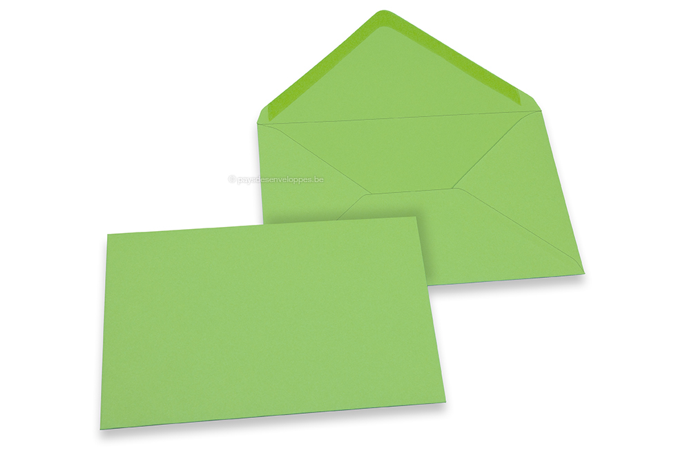 Enveloppes colorées pour cartes de voeux - vert pomme, 114 x 162 mm