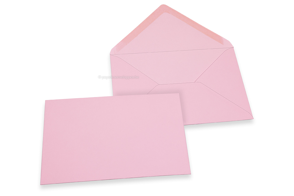 Enveloppes colorées pour cartes de voeux - rose clair, 114 x 162 mm