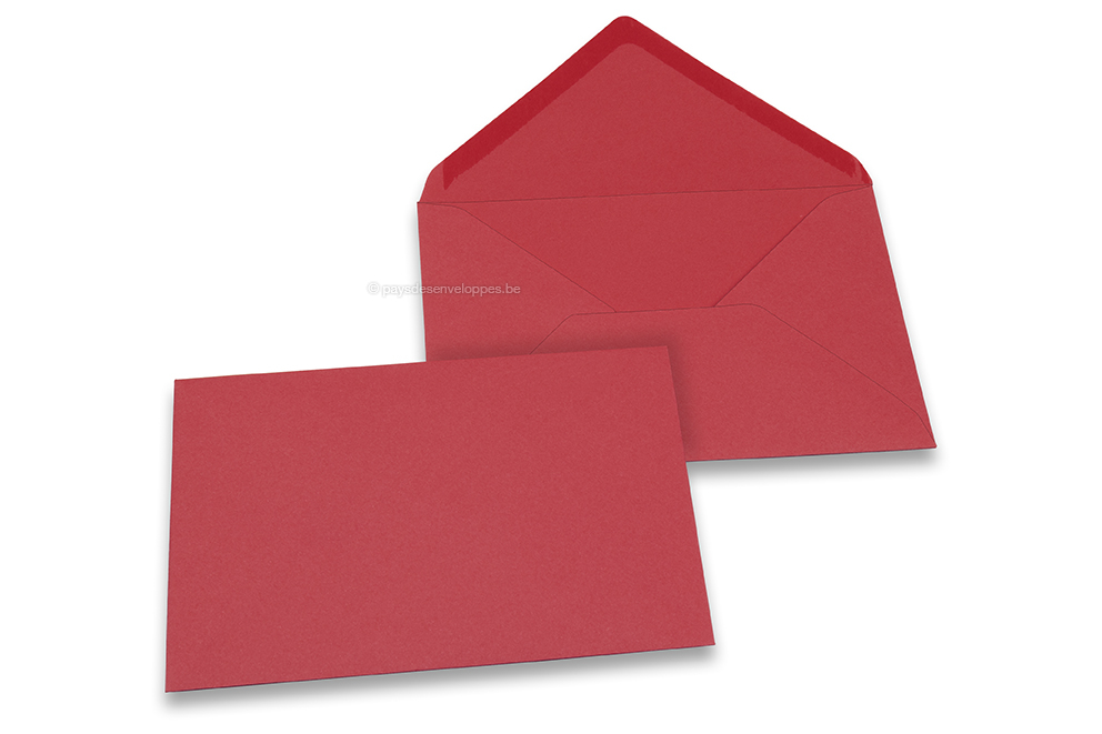 Enveloppes colorées pour cartes de voeux - rouge, 114 x 162 mm