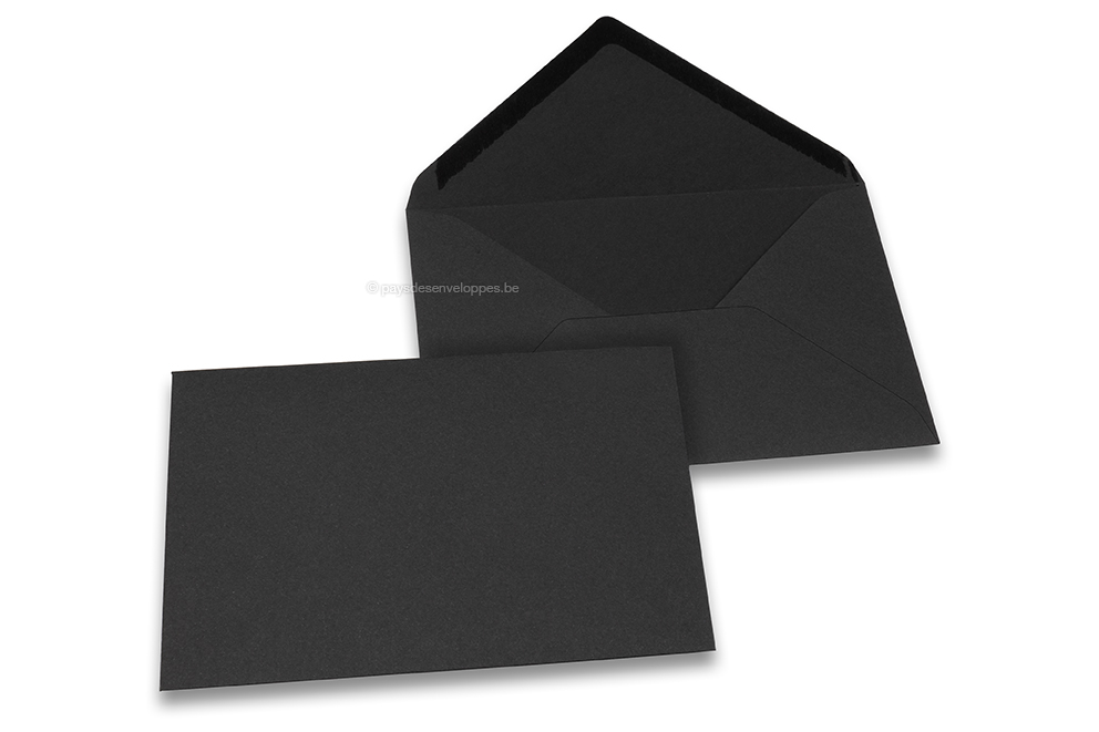Enveloppes colorées pour cartes de voeux - noir, 114 x 162 mm