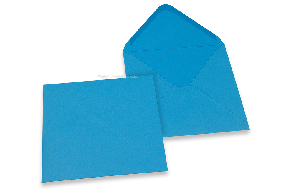 Enveloppes colorées pour cartes de voeux - bleu océan, 155 x 155 mm