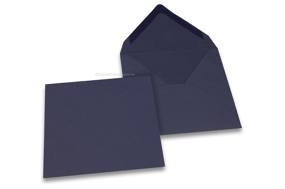 Enveloppes colorées pour cartes de voeux - bleu foncé, 155 x 155 mm
