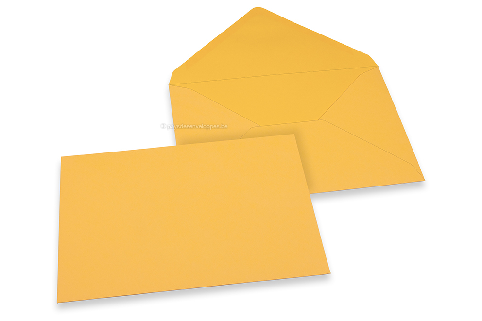 Enveloppes colorées pour cartes de voeux - jaune or, 162 x 229 mm