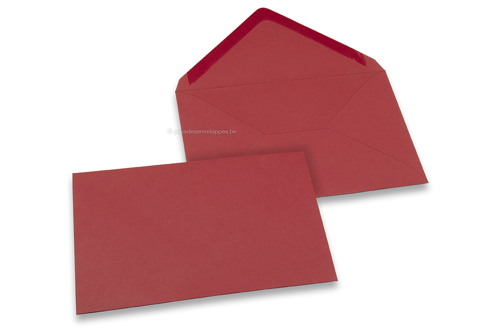 Enveloppes colorées pour cartes de voeux - rouge foncé, 125 x 175 mm