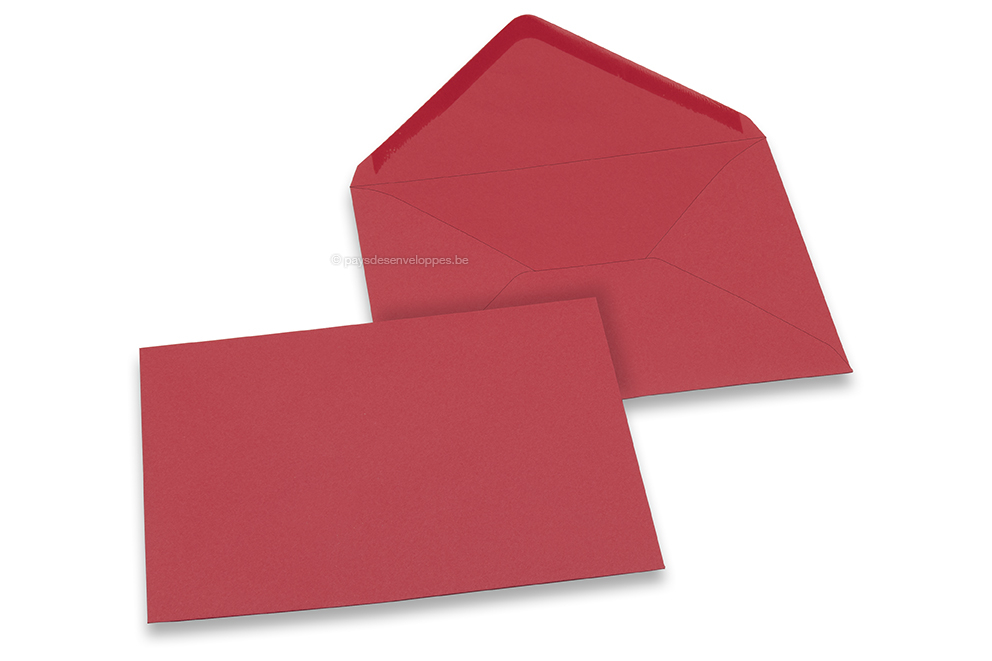 Enveloppes colorées pour cartes de voeux - rouge, 125 x 175 mm