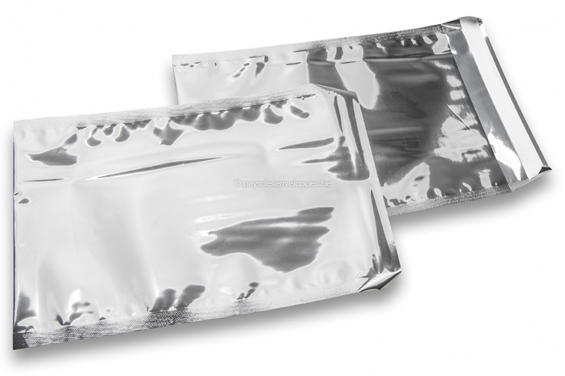 Enveloppes aluminium métallisées colorées - argent 162 x 229 mm