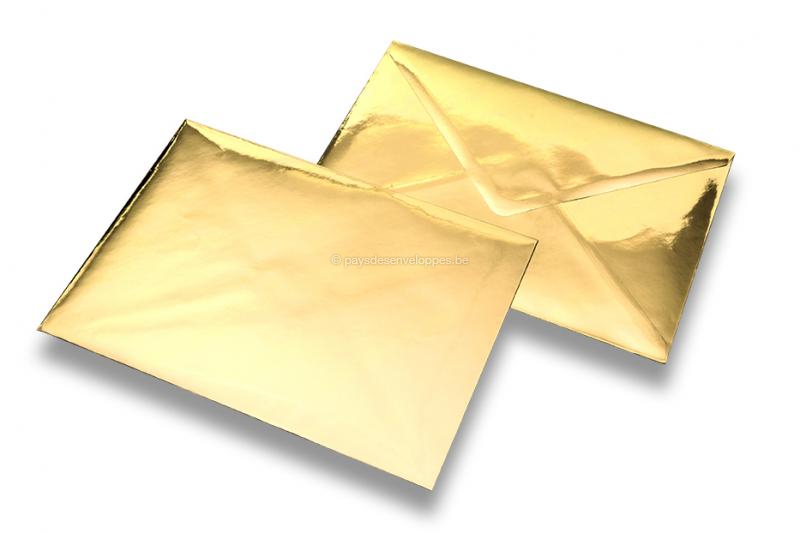 Enveloppes métallisées brillantes - or