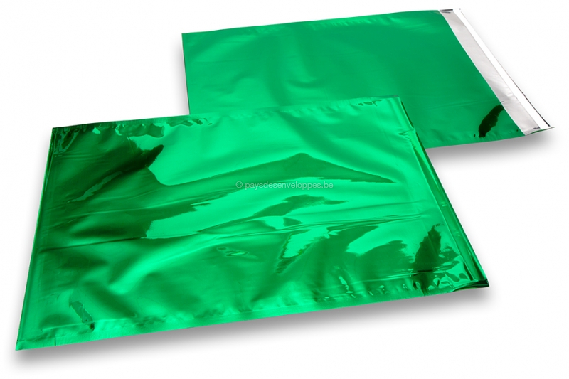 Enveloppes aluminium métallisées colorées - vert 229 x 324 mm