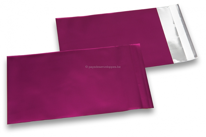 Enveloppes aluminium métallisées mat - bordeaux 114 x 162 mm