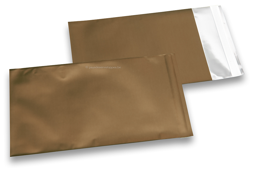 Enveloppes aluminium métallisées mat - bronze 114 x 162 mm