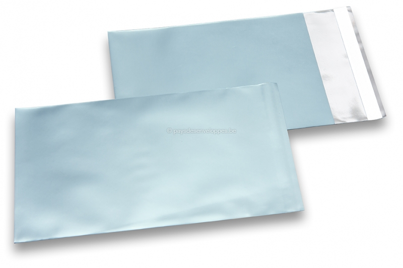 Enveloppes aluminium métallisées mat - bleu foncé 114 x 162 mm