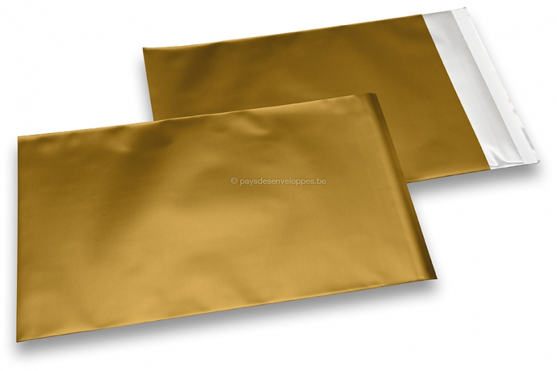 Enveloppes aluminium métallisées mat - or 230 x 320 mm