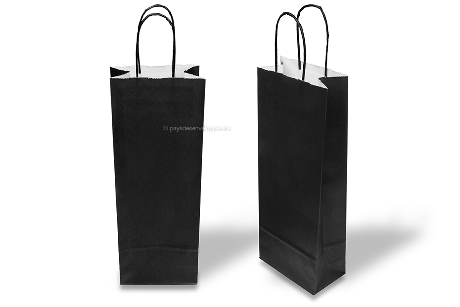 Sacs à vin en papier - noir