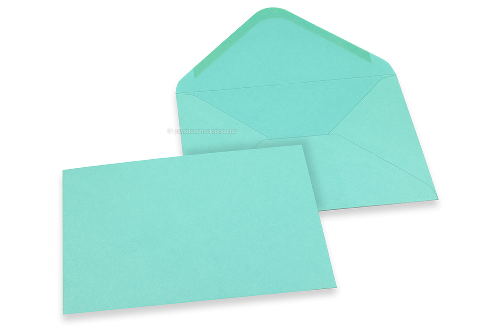 Enveloppes colorées pour cartes de voeux - turquoise, 133 x 184 mm