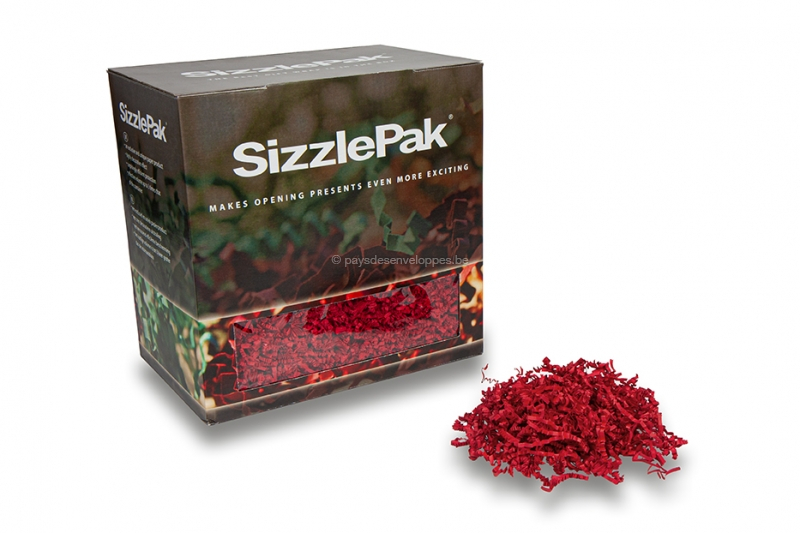 Frisure de Calage SizzlePak - Rouge foncé (1.25 kg), 80 grs. papier