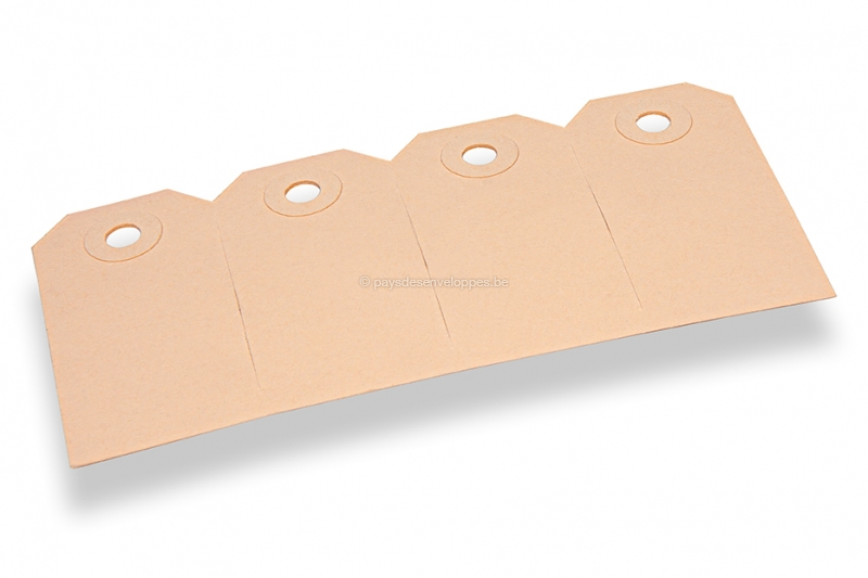 Étiquettes américaines cartonnées - Marron 35 x 70 mm