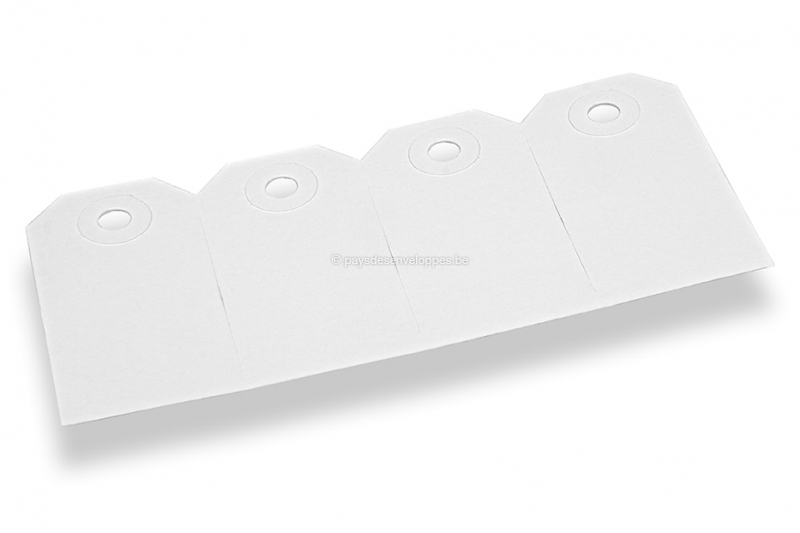 Étiquettes américaines cartonnées - Blanc 35 x 70 mm