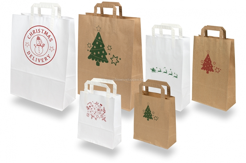 Sacs papier kraft pour Noël