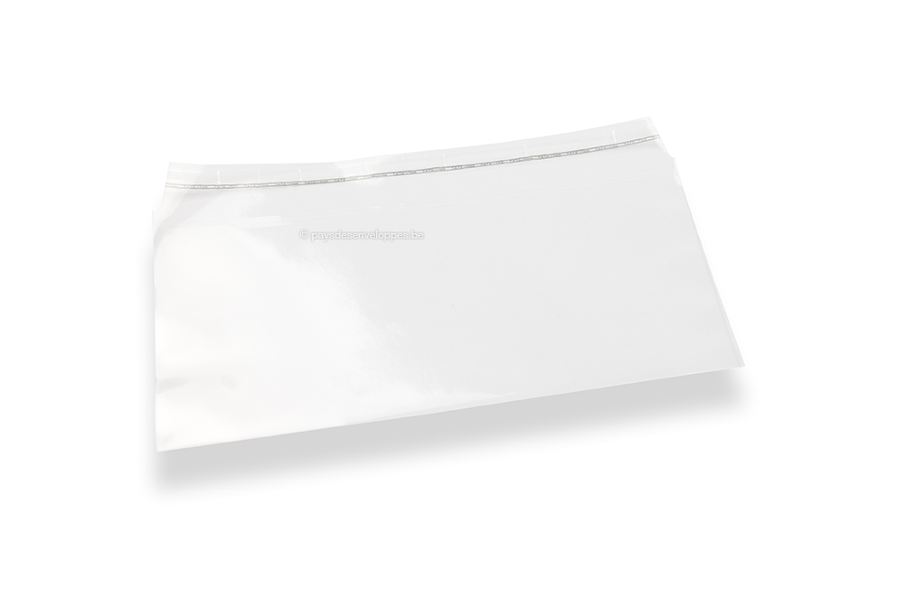 Enveloppes plastique transparentes 114 x 229 mm