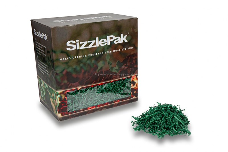 Frisure de Calage SizzlePak - Vert foncé (1.25 kg), 80 grs. papier