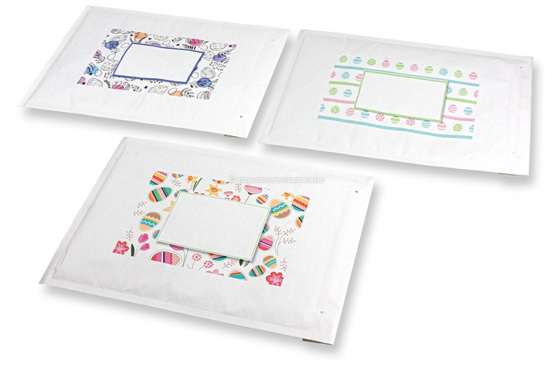 Enveloppes à bulles blanches de Pâques