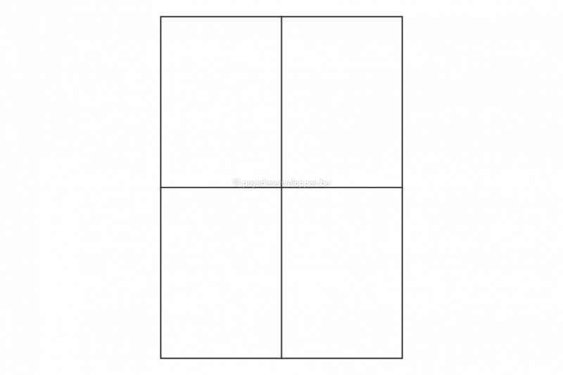 Étiquettes pour imprimante laser (blanc) - 4 pièces par planche