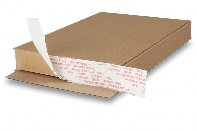 Boîte postale avec bande adhésive - marron