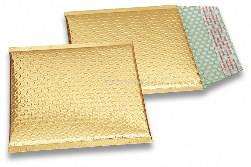 Enveloppes à bulles ECO métallique - or 165 x 165 mm