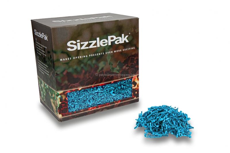 Frisure de Calage SizzlePak - Turquoise (1.25 kg), 80 grs. papier