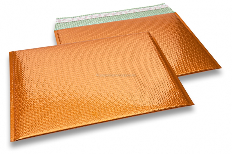 Enveloppes à bulles ECO métallique - orange 320 x 425 mm
