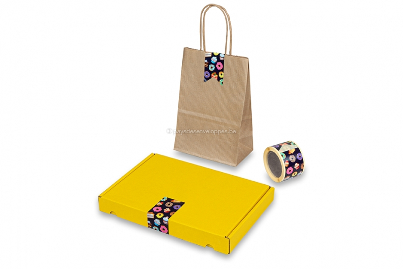 Sceau autocollant long préimprimé - bonbons