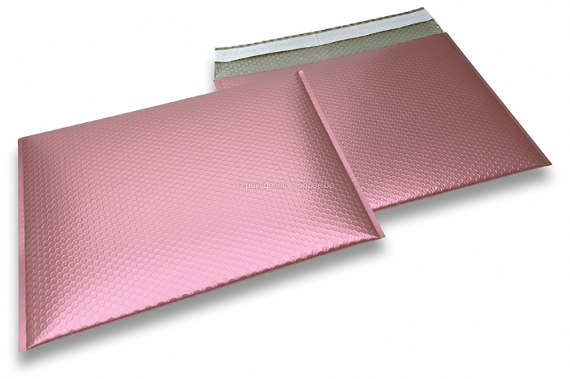 Enveloppes à bulles ECO métallisées mat colorées - doré rose 320 x 425 mm