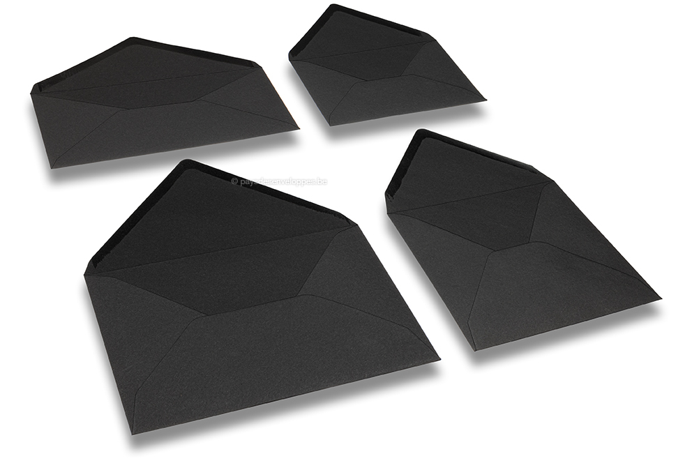 Enveloppes recyclées papier noir moucheté - Toute la collection