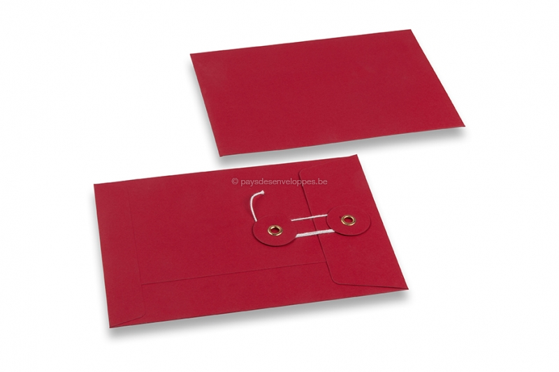 Enveloppes avec fermeture Japonaise - 114 x 162 mm, rouge
