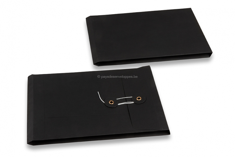 Enveloppes avec fermeture Japonaise - 162 x 229 x 25 mm, noir