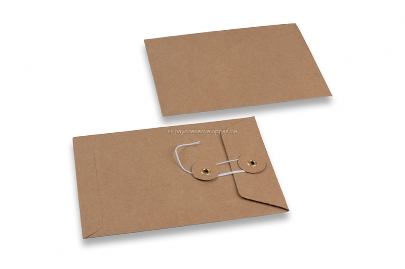 Enveloppes avec fermeture Japonaise - 114 x 162 mm, marron