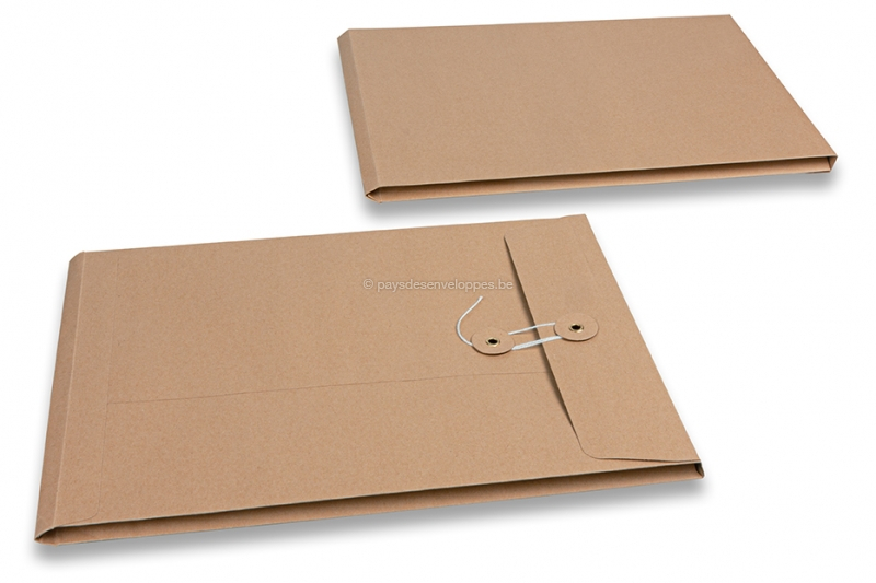 Enveloppes avec fermeture Japonaise - 229 x 324 x 25 mm, marron
