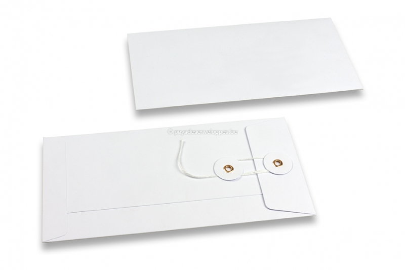Enveloppes avec fermeture Japonaise - 110 x 220 mm, blanc