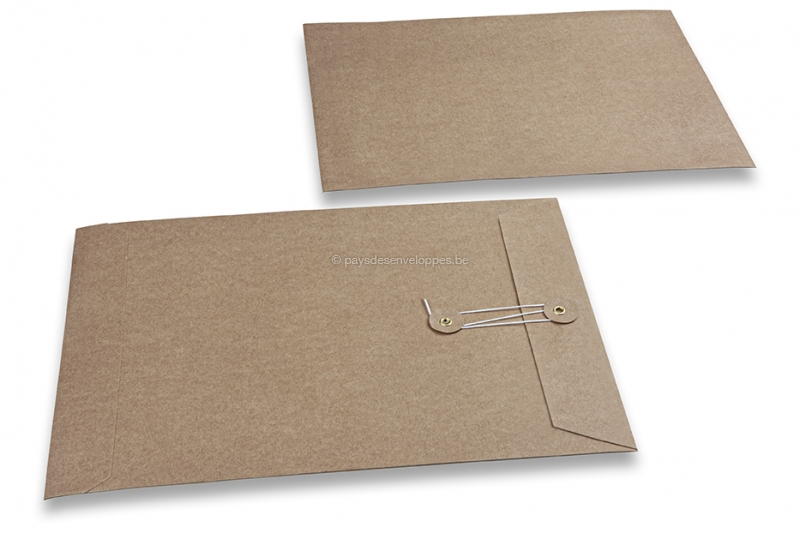 Enveloppes avec fermeture Japonaise - 229 x 324 mm, kraft brun