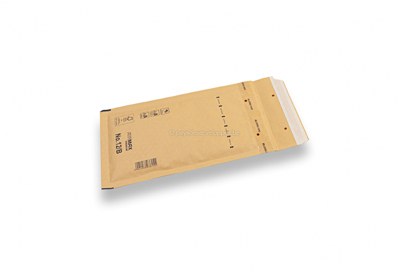 Enveloppes à bulles kraft marron (80 grs.) - 120 x 215 mm (B12)