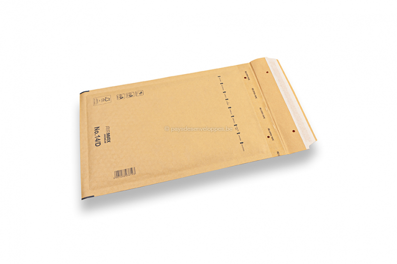 Enveloppes à bulles kraft marron (80 grs.) - 180 x 265 mm (D14)