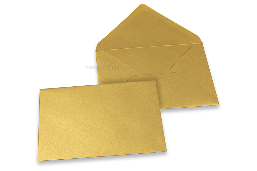 Enveloppes colorées pour cartes de voeux - or métallisé, 114 x 162 mm