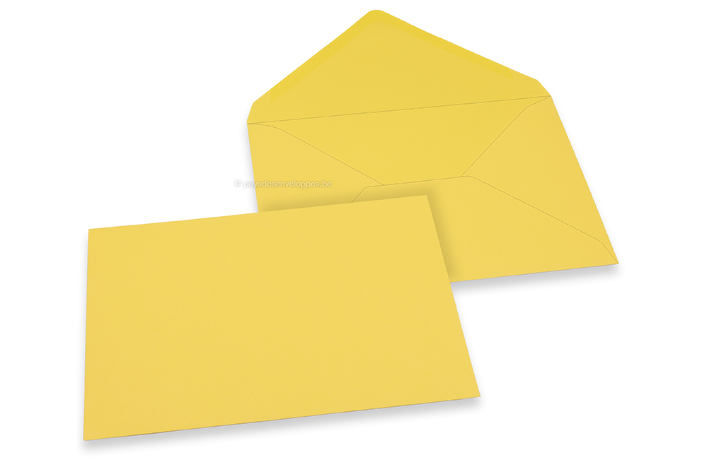 Enveloppes colorées pour cartes de voeux - jaune bouton d'or, 162 x 229 mm
