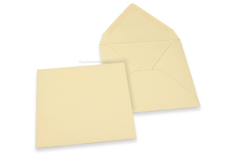 Enveloppes colorées pour cartes de voeux - camel, 155 x 155 mm