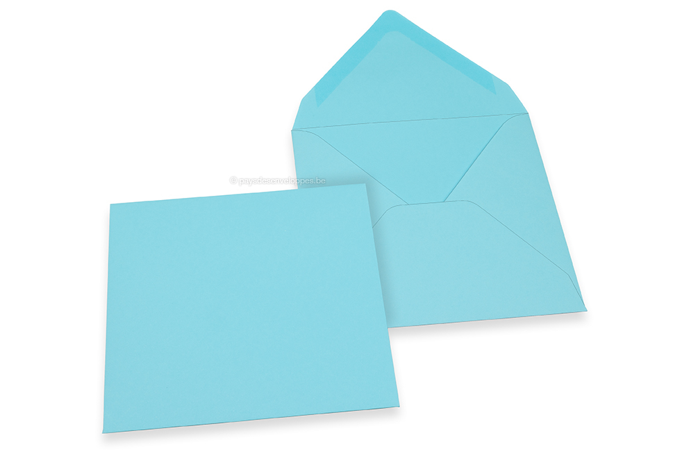 Enveloppes colorées pour cartes de voeux - bleu ciel, 155 x 155 mm